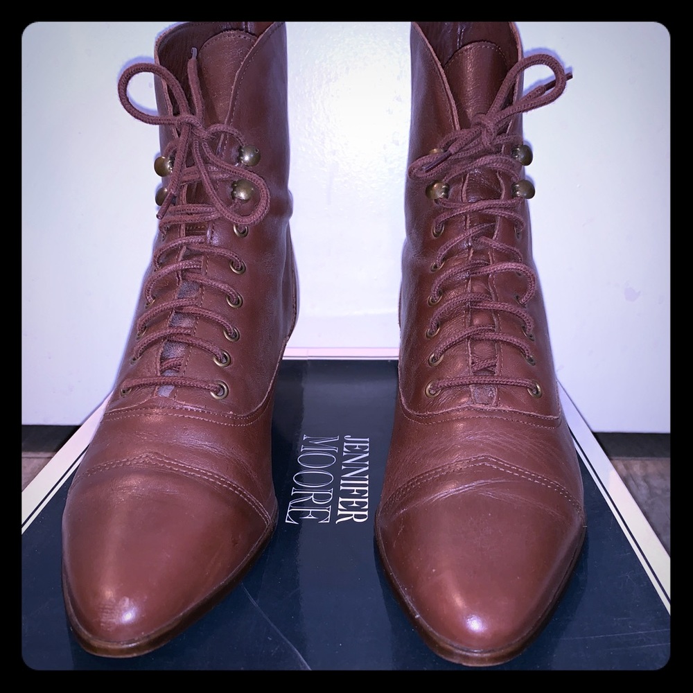 Jennifer Moore Lace-Up Booties Women’s Size 7.5